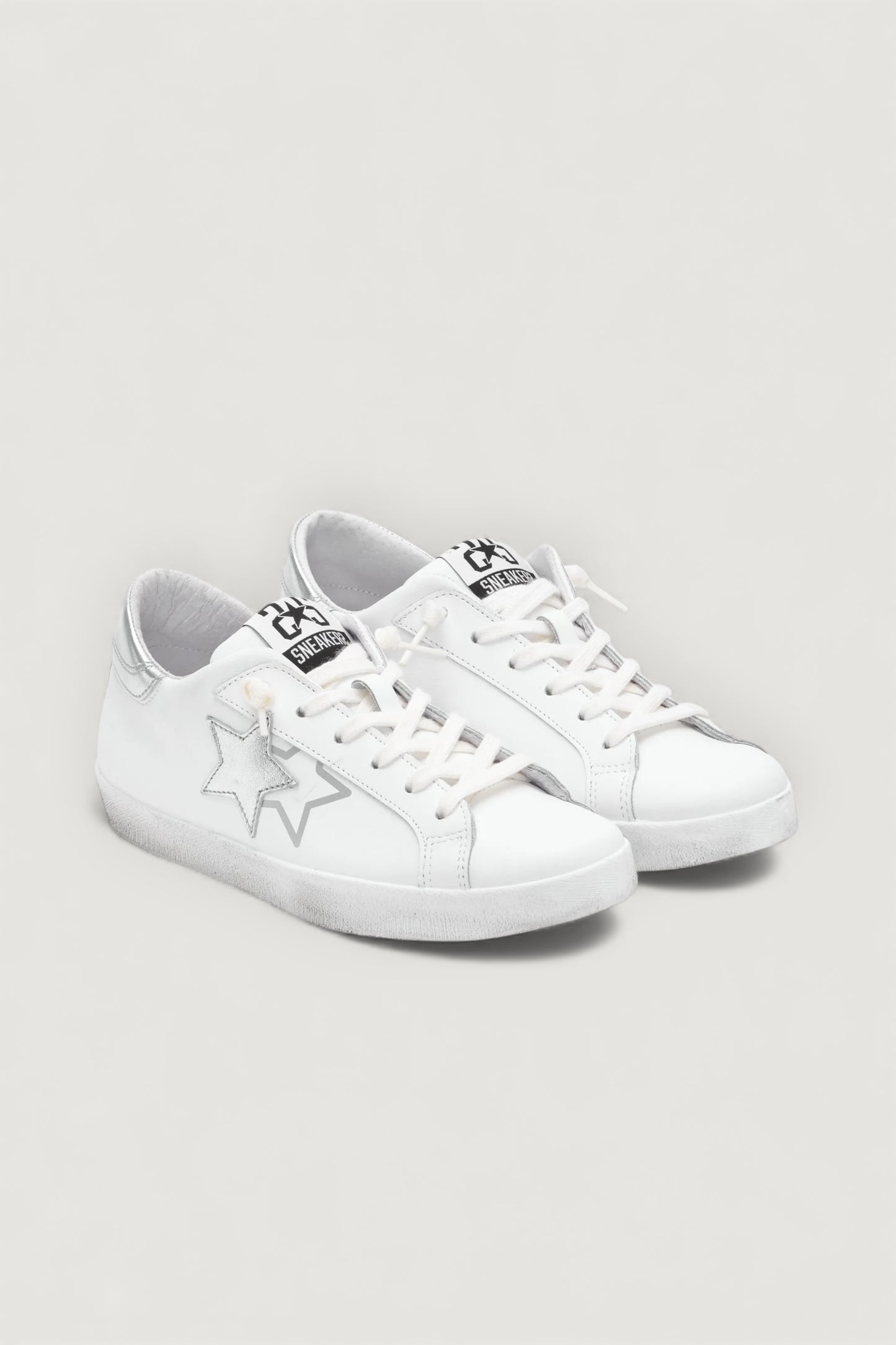 Sneakers prime star bianco/argento