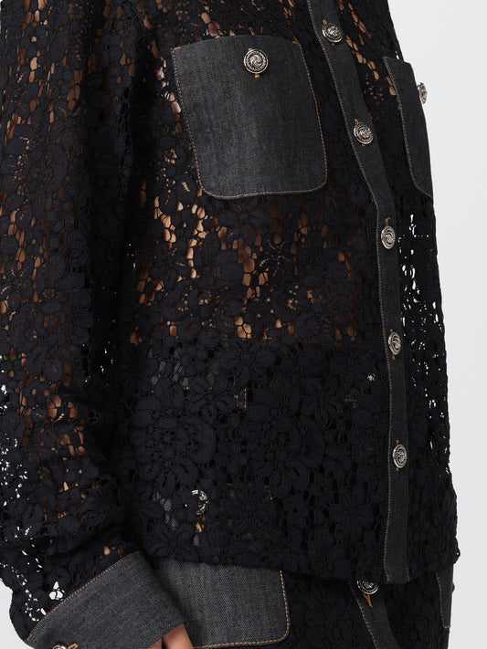 Camicia cropped lace
