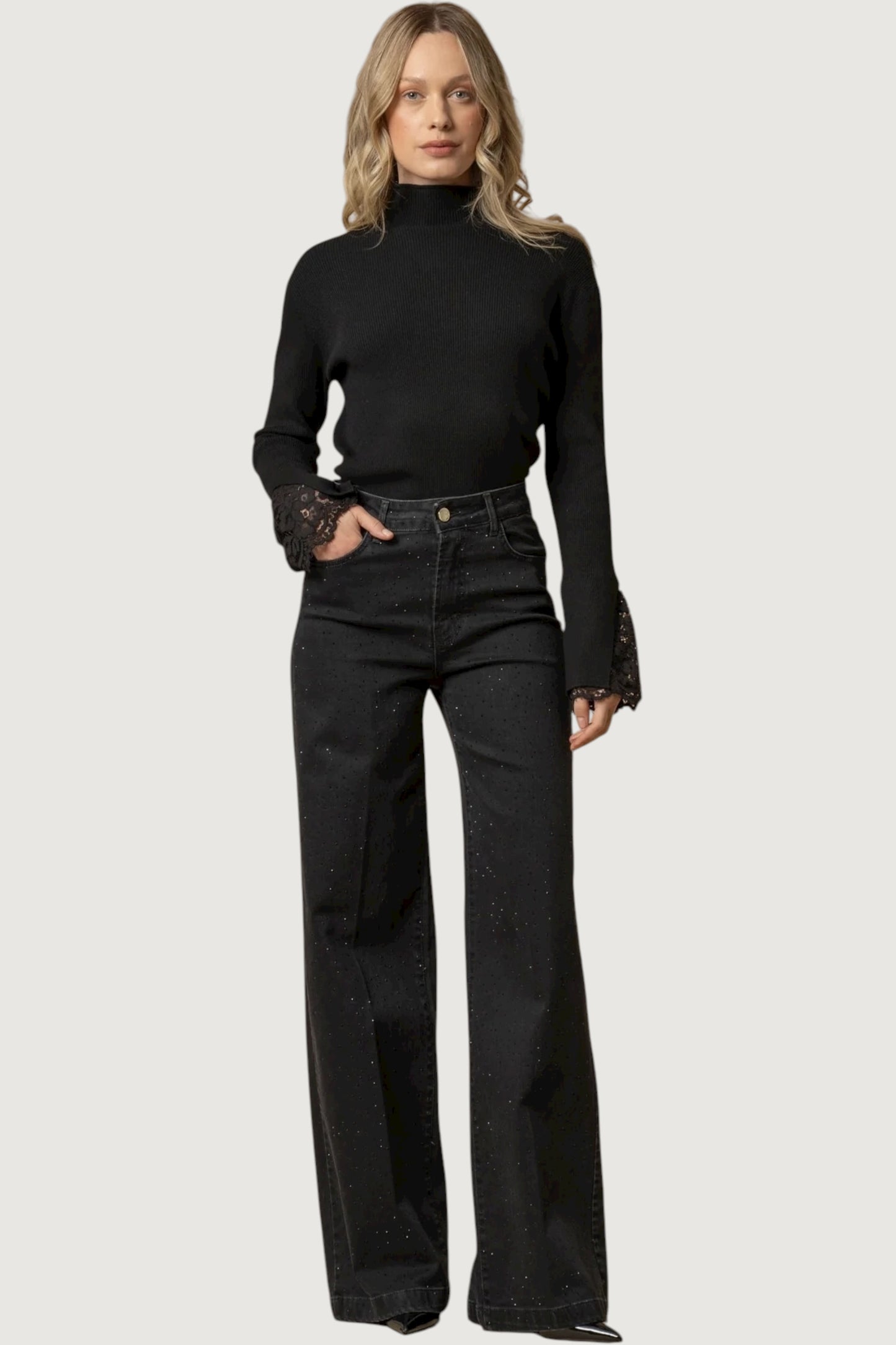 Jeans con strass donvina