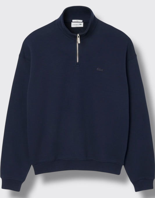 Felpa mezza zip loose fit