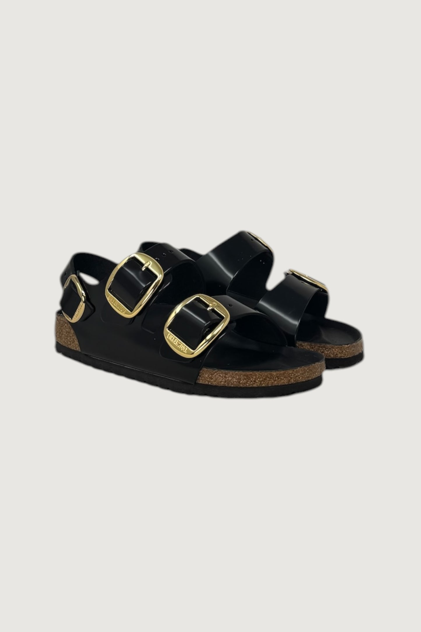 BIRKENSTOCK-1024211 BLACK-MILANO BIG BUCKLE SHINE 