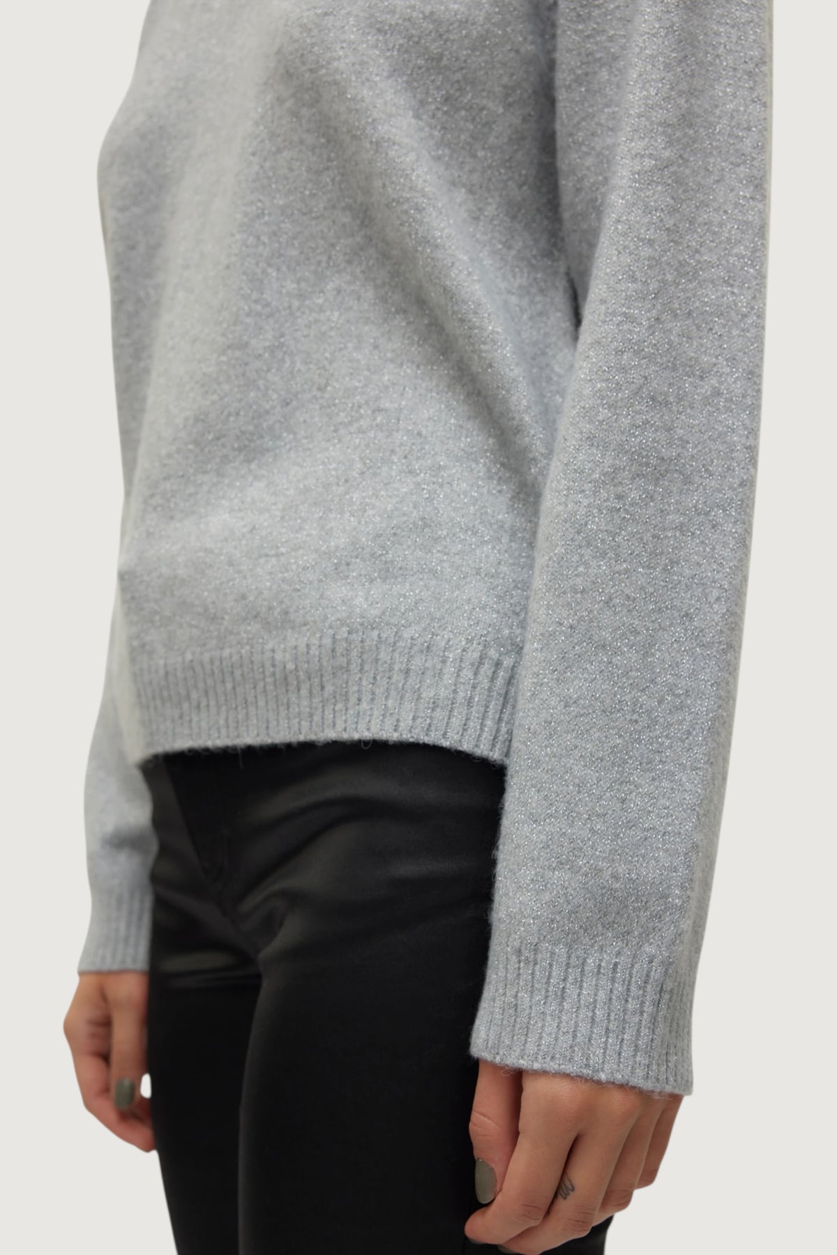 VERO MODA-10221006 LIGHTGREY-DOFFY LUREX PULL
